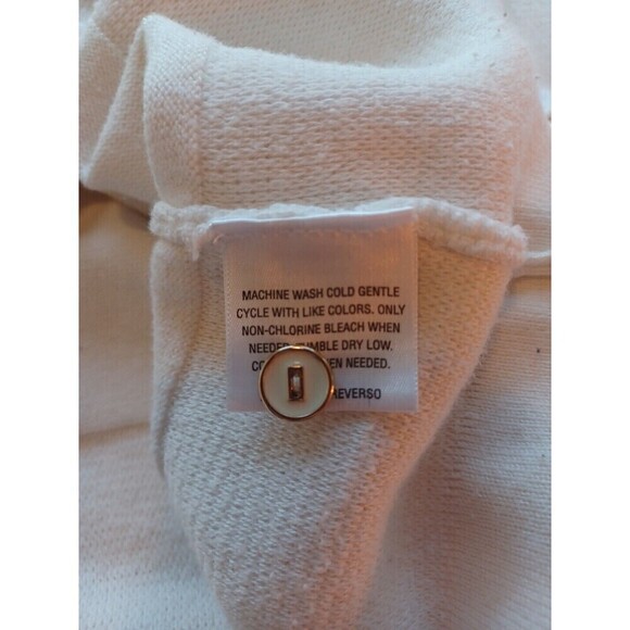 Charter Club ivory cottonblend sweater M winter white pullover classic - Picture 5 of 10